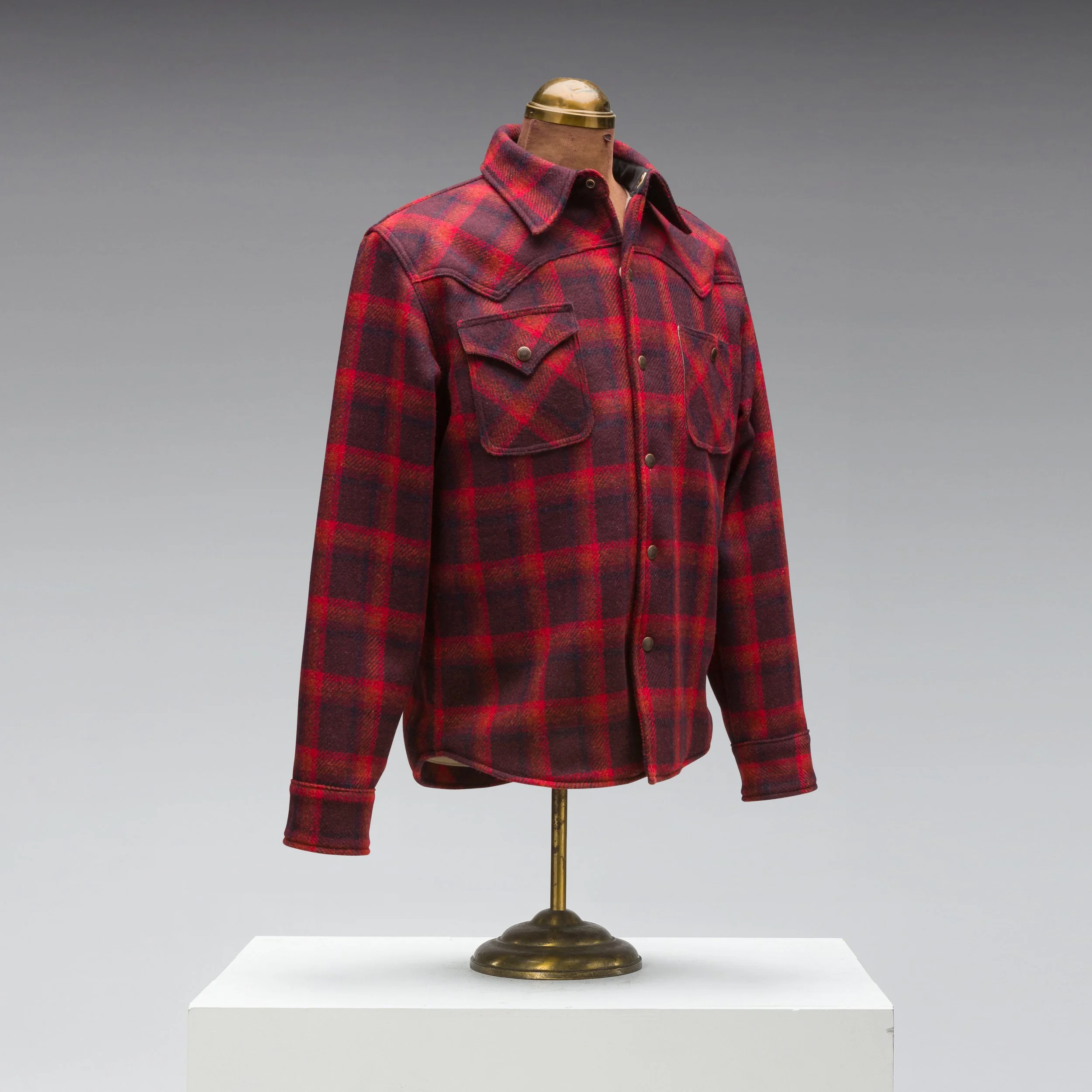 Harris Tweed Fire RED Plaid WOOL Over-Shirt — Black Bear Brand